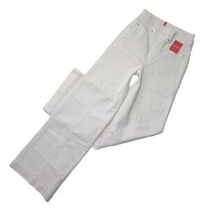 NWT SPANX 20465R Seamed Front Wide Leg in Ecru Wash Pull-on Jeans XS x 32